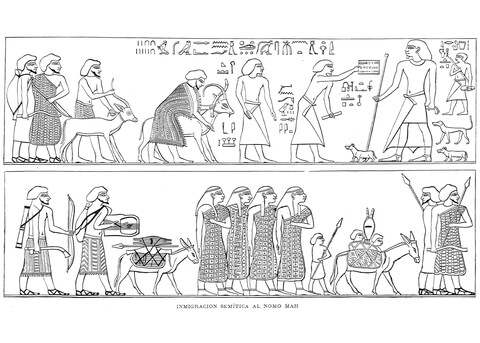 Ancient Egyptian Depiction Of Semitic Immigration To The Mah Nome Coloring Page